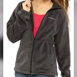 Columbia fleece jacket charcoal grey size small thumbnail 1