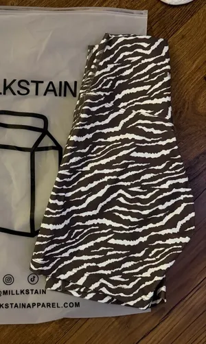 Milk ACTV Zebra Print Biker Shorts Size XS thumbnail 1