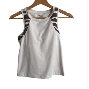 Sincerely Jules Golf & Tennis White Zebra Print Racerback‎ Athletic Tank Top XS thumbnail 2