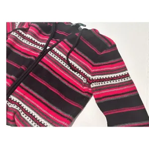 Lauren Active Ralph Lauren Hoodie Women Small Pink Black Striped Wool Blend Zip thumbnail 9