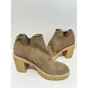 Dolce Vita‎ Leather Boots Waterproof Tan Size 9.5 Block Heel Ankle Booties thumbnail 6