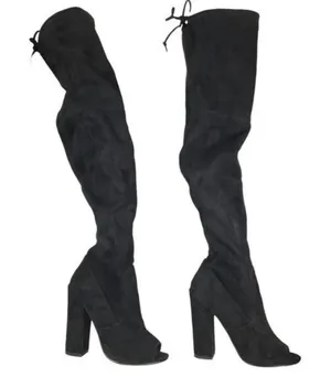 Steve Madden Elliana Thigh High peep toe Boots thumbnail 1