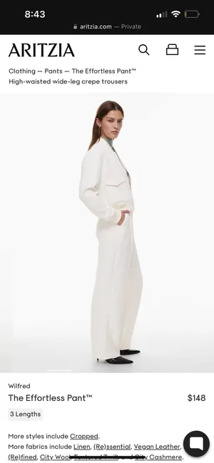 Aritzia Wilfred The Effortless Pant thumbnail 5