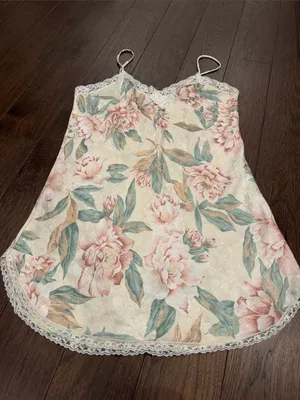 Violets & Roses Floral Lace-Trim Nightgown - Pink Floral - C27-181 thumbnail 4