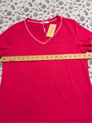 Ekouaer women’s size Small Hot Pink Pajamas shorts and short sleeve top COTTON thumbnail 4