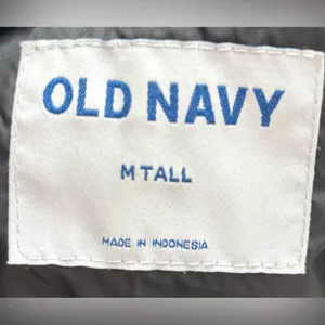Old Navy M Metallic Dark Gray Puffer Jacket thumbnail 7