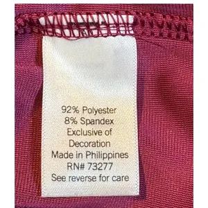 LC Lauren Conrad Velvet Mini‎ Dress Large Wine Red Smocked Ruffle Long Sleeve thumbnail 8