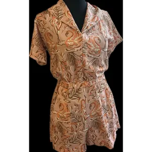 Pink Flamingo Tropical Romper Retro Vacation Outfit XS thumbnail 5