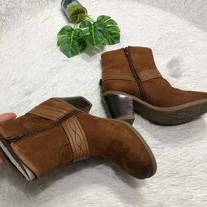 Earth Leather Suede Ankle Boot Lina Arlington Cowgirl Size 8‎ Western Boho thumbnail 5