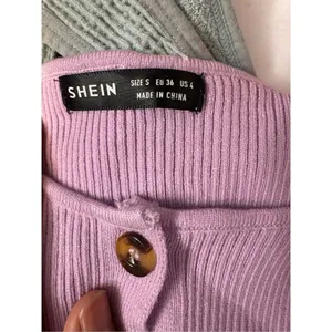 Lilac Ribbed Button thumbnail 5