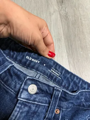 Old navy extra high rise straight jeans  thumbnail 5