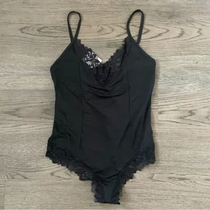 Free People Wild Bunch Bodysuit -‎ Size S - Black - NWT thumbnail 4