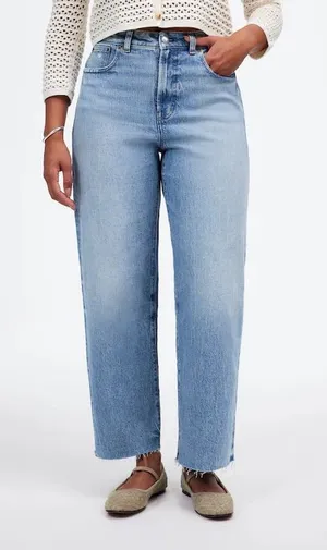 Madewell The Curvy Perfect Vintage Wide-Leg Crop Jean size 33 thumbnail 1