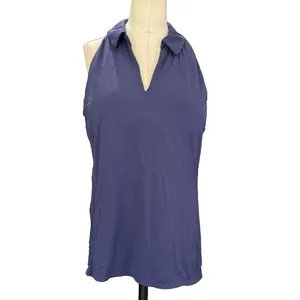 Lilly Pulitzer Luxletic Lakelyn Bra Polo Tank Womens Large Navy Blue Racerback thumbnail 3
