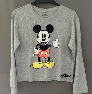 Disney Gray Long Sleeve with Mickey Mouse thumbnail 1