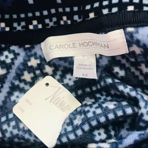 NWT Carole Hochman Lounger blue multi cowl neck size‎ M thumbnail 3