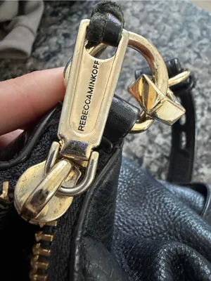 REBECCA MINKOFF MAB Bowery BLACK Trapezoid Leather Satchel Bag AUTHENTIC thumbnail 7