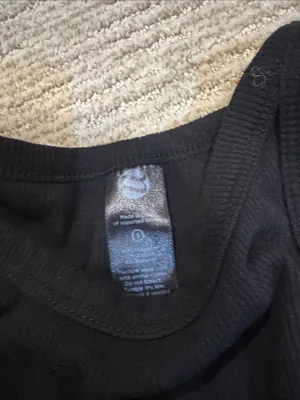 Noli Black Ribbed Tank thumbnail 2