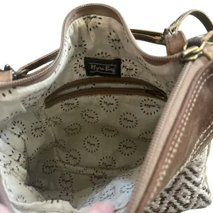 Myra Bag Contentment‎ 100% Cotton Leather Boho Crossbody Bag Purse thumbnail 7