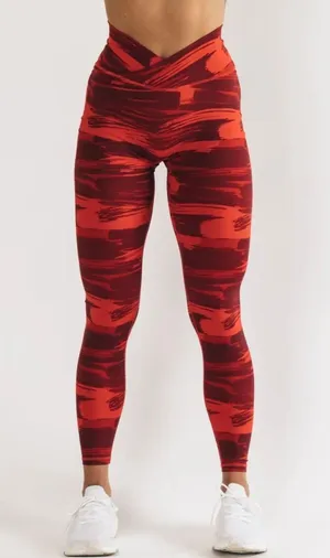 Alphalete Surface Power Leggings Infrared Canvas Camo Size XS thumbnail 1
