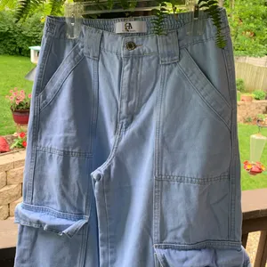 Stylish Blue Flare Wide Leg Jeans thumbnail 2