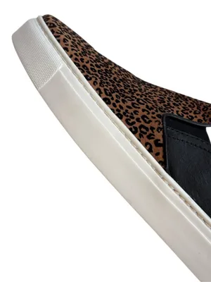 EUC THE FLEXX Leather Sneak Name slip-On Sneaker Flats Animal Print Size 11 thumbnail 4