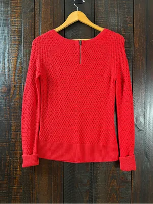 American Eagle Red Open Knit Sweater XS thumbnail 5