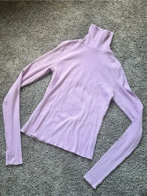 Show Me Your Mumu Ribbed Turtleneck Top - Lavender thumbnail 1