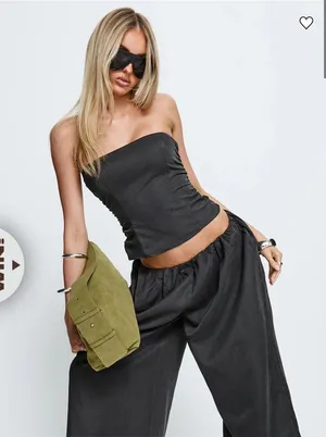 Black Strapless Princess Polly Top thumbnail 1