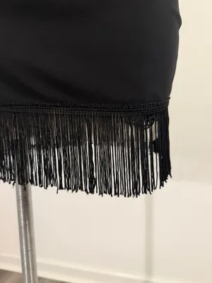 Black Fringe Hem Mini Skirt thumbnail 2