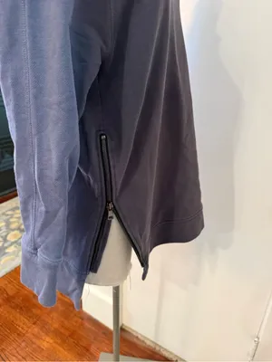 Varley dark grey Crewneck Sweatshirt with side zippers Sz M thumbnail 3