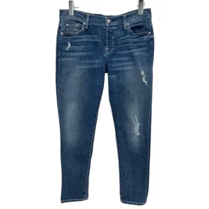 7 For All Mankind Josefina skinny boyfriend blue medium wash denim jeans 28 thumbnail 10
