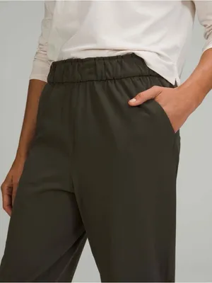 Lululemon Stretch High Rise Pants 7/8 Length Dark Olive Size 6 thumbnail 3