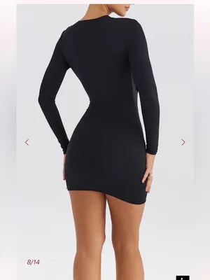 Mistress Rocks Black Draped Mini Dress thumbnail 4