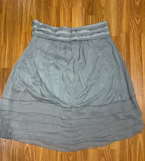 Downeast Basics Sage Green Sheer Tiered Skirt Size XL. thumbnail 1