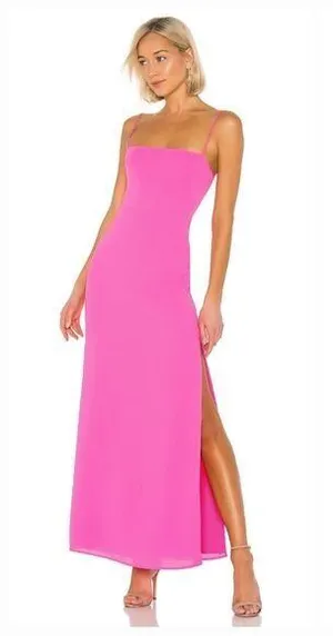 Superdown Addison Maxi Dress in Pink Small thumbnail 1