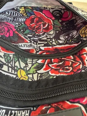 Harley-Davidson® X-Body Tattoo Art Crossbody Bag Sling Purse Skulls Flowers thumbnail 9