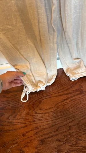 2 piece pant set Tan Size L top M pants thumbnail 3