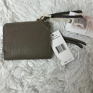 Jessica Simpson Marissa Faux Leather Fold Over Card Wallet Color Mink NWT thumbnail 2