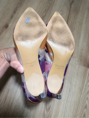 Massimo Dutti Floral Pointed Ankle Boots - Purple, Yellow & Pink thumbnail 4