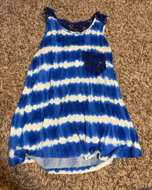 Women’s navy blue tie dye lace tank top. Rue 21 brand. Size large thumbnail 1