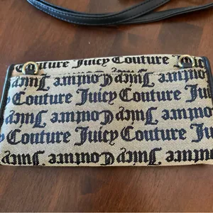 Juicy Couture Gothic Juicy Jacquard Wallet on a String Crossbody Purse EUC thumbnail 5