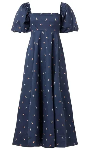 Hill House Home Matilda Dress in Navy Floral, Size XXS​ thumbnail 1