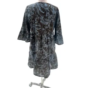 SAIPH‎ lab Santorini Floral Dress Size L Cotton Italy Relaxed Coastal thumbnail 2
