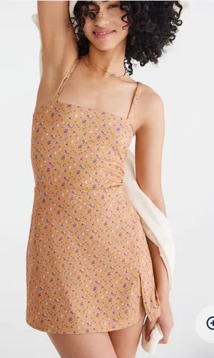 Aeropostale Floral Flex Square-Neck Tennis Dress Size Small thumbnail 1