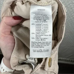 Madewell Sand Khaki Light Academia The Harlow Wide Leg‎ Trouser Pants thumbnail 6