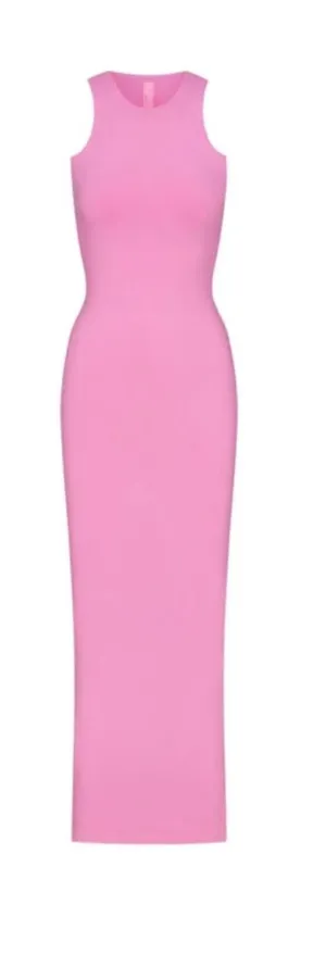 SKIMS Bubble Gum Pink ribbed Dress thumbnail 1