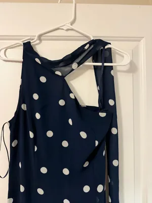 Navy Polka Dot Dress Blue Size 6 thumbnail 3