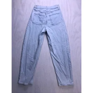 Old Navy Barrel Leg Jeans Womens 2 Tall Light Blue High Rise‎ Denim thumbnail 4
