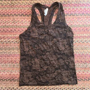 Athleta Brown & Black Athletic Racerback Tank thumbnail 1